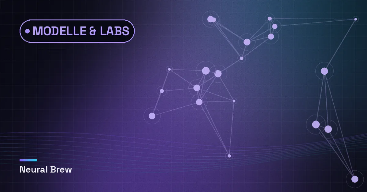 Abstrakte, automatisch erzeugte Illustration für die Rubrik Modelle & Labs