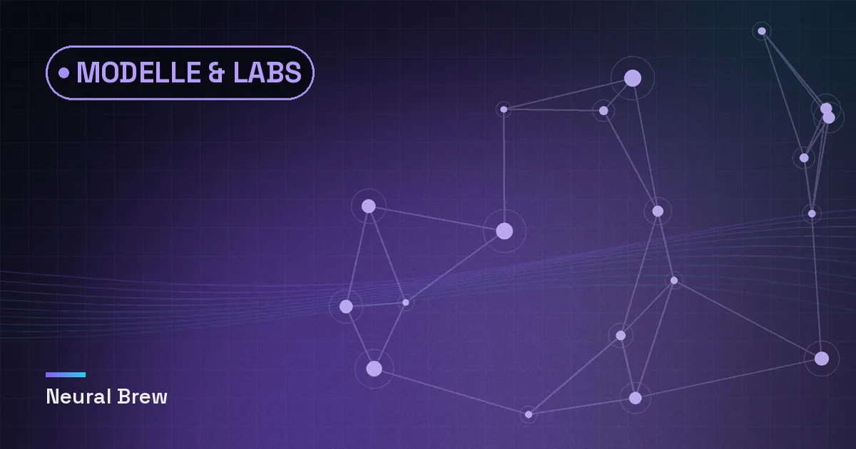Abstrakte, automatisch erzeugte Illustration für die Rubrik Modelle & Labs