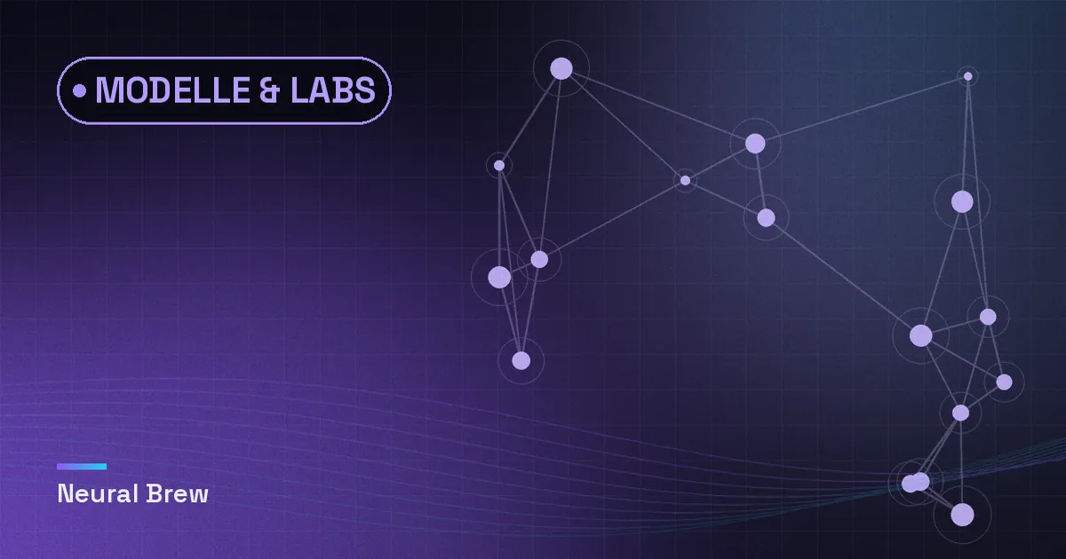 Abstrakte, automatisch erzeugte Illustration für die Rubrik Modelle & Labs