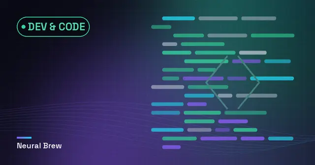 Abstrakte, automatisch erzeugte Illustration für die Rubrik Dev & Code