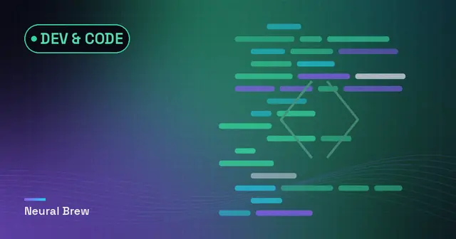Abstrakte, automatisch erzeugte Illustration für die Rubrik Dev & Code