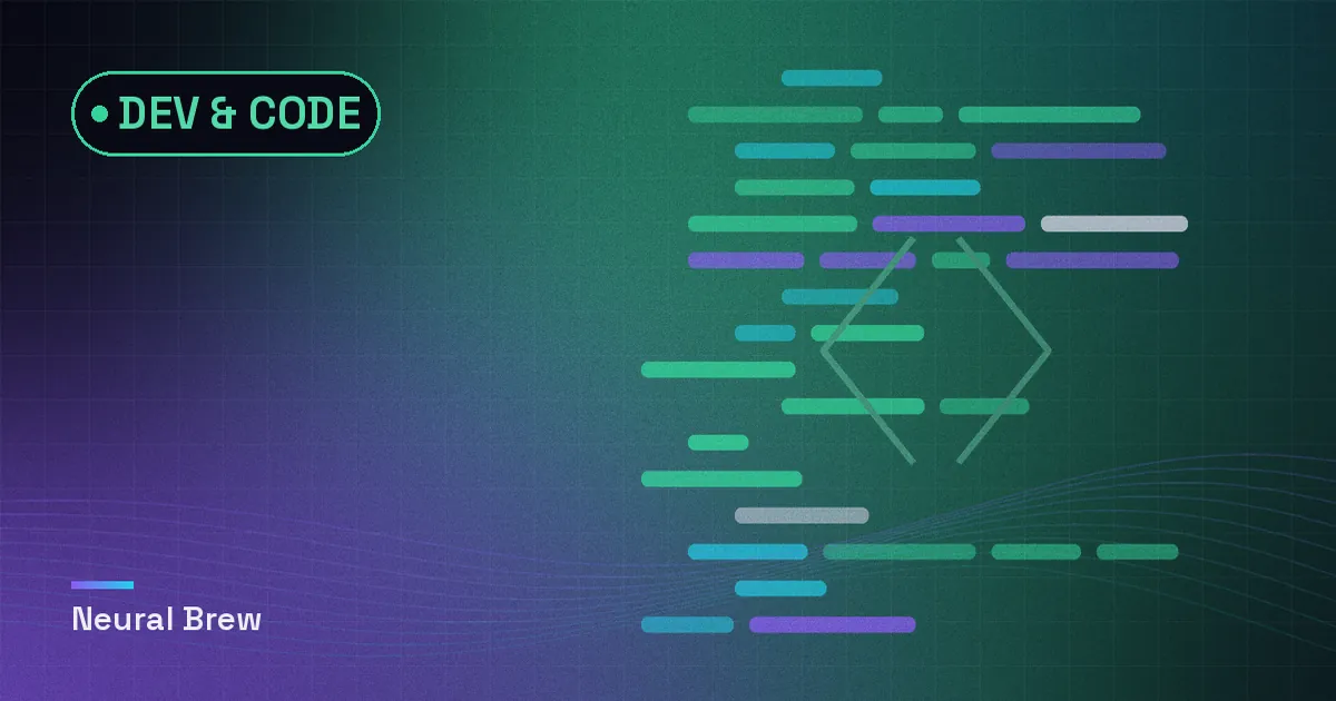 Abstrakte, automatisch erzeugte Illustration für die Rubrik Dev & Code