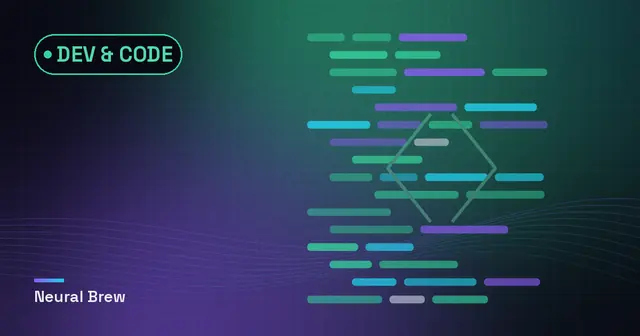 Abstrakte, automatisch erzeugte Illustration für die Rubrik Dev & Code