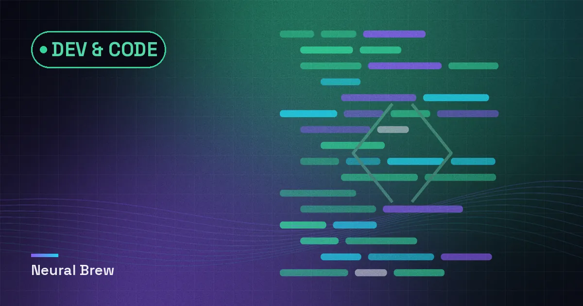 Abstrakte, automatisch erzeugte Illustration für die Rubrik Dev & Code