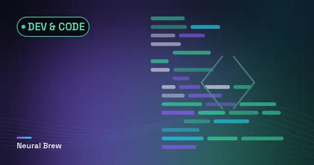 Abstrakte, automatisch erzeugte Illustration für die Rubrik Dev & Code