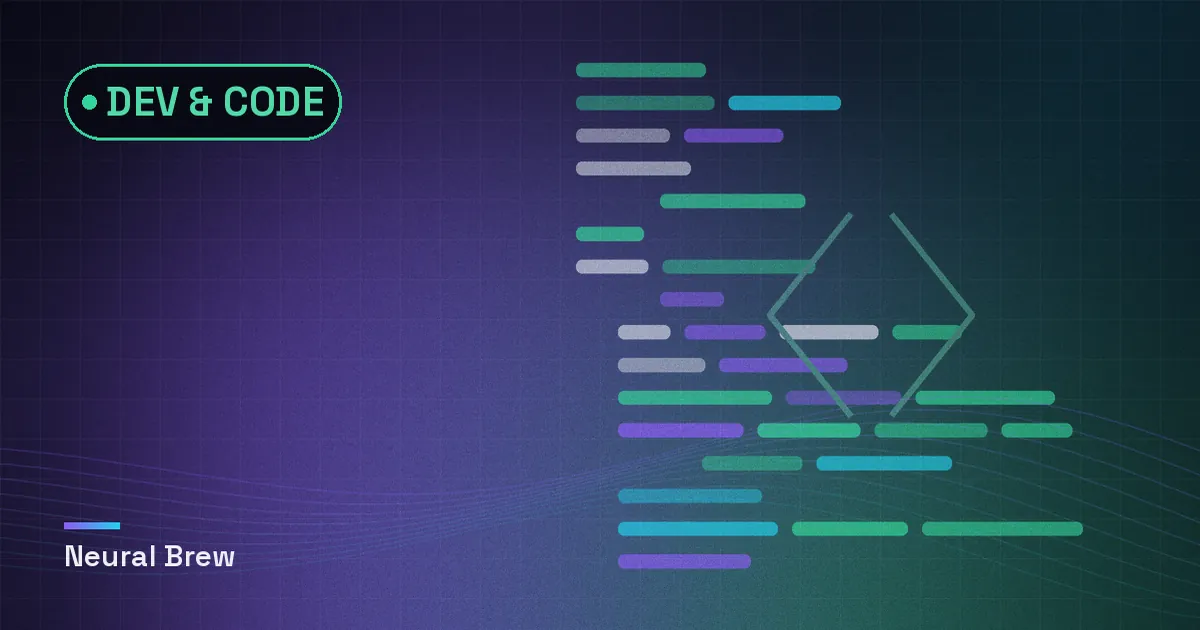 Abstrakte, automatisch erzeugte Illustration für die Rubrik Dev & Code