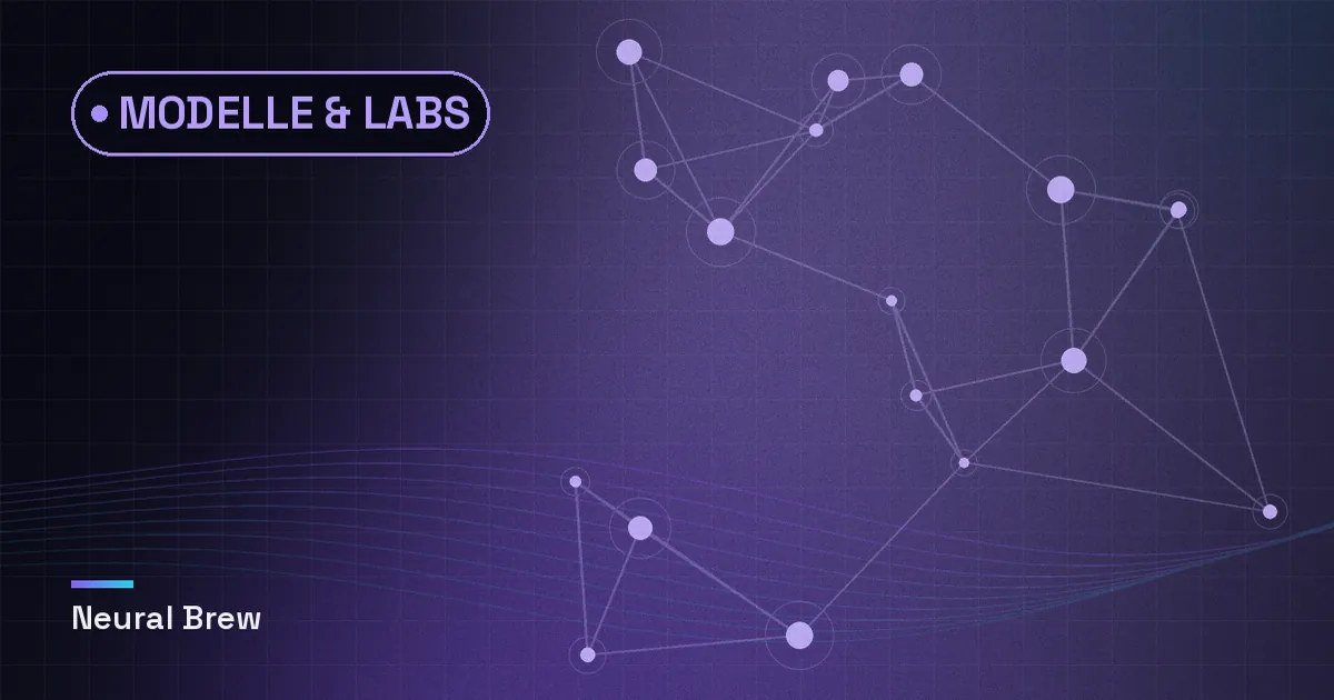 Abstrakte, automatisch erzeugte Illustration für die Rubrik Modelle & Labs