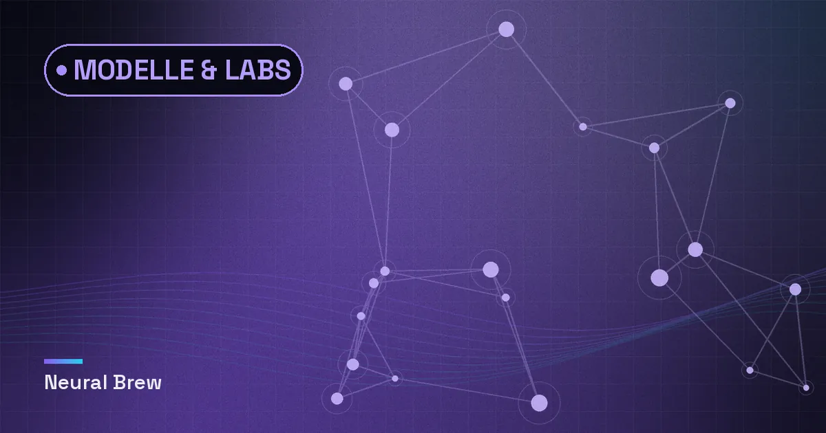 Abstrakte, automatisch erzeugte Illustration für die Rubrik Modelle & Labs