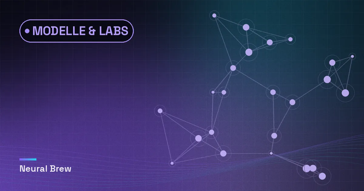 Abstrakte, automatisch erzeugte Illustration für die Rubrik Modelle & Labs