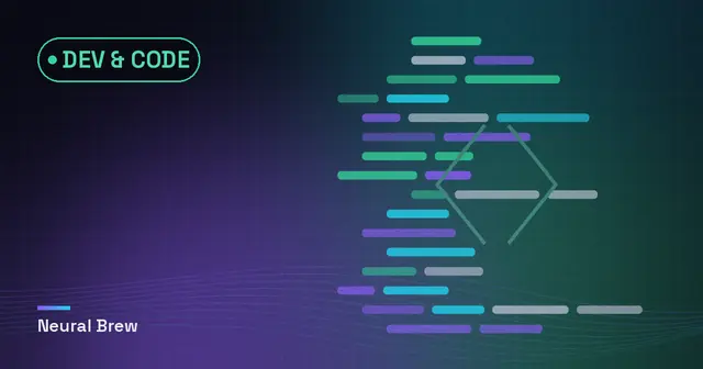 Abstrakte, automatisch erzeugte Illustration für die Rubrik Dev & Code