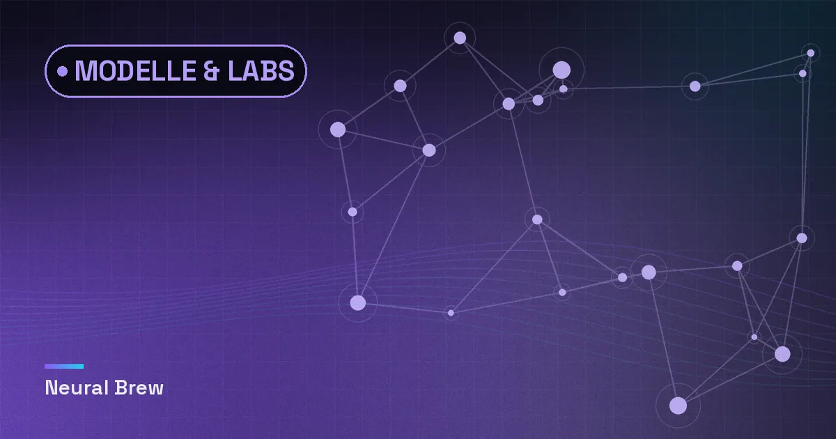 Abstrakte, automatisch erzeugte Illustration für die Rubrik Modelle & Labs