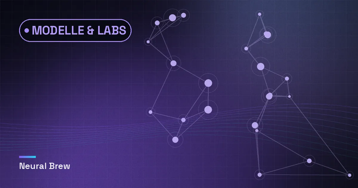 Abstrakte, automatisch erzeugte Illustration für die Rubrik Modelle & Labs