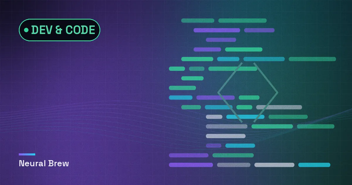 Abstrakte, automatisch erzeugte Illustration für die Rubrik Dev & Code