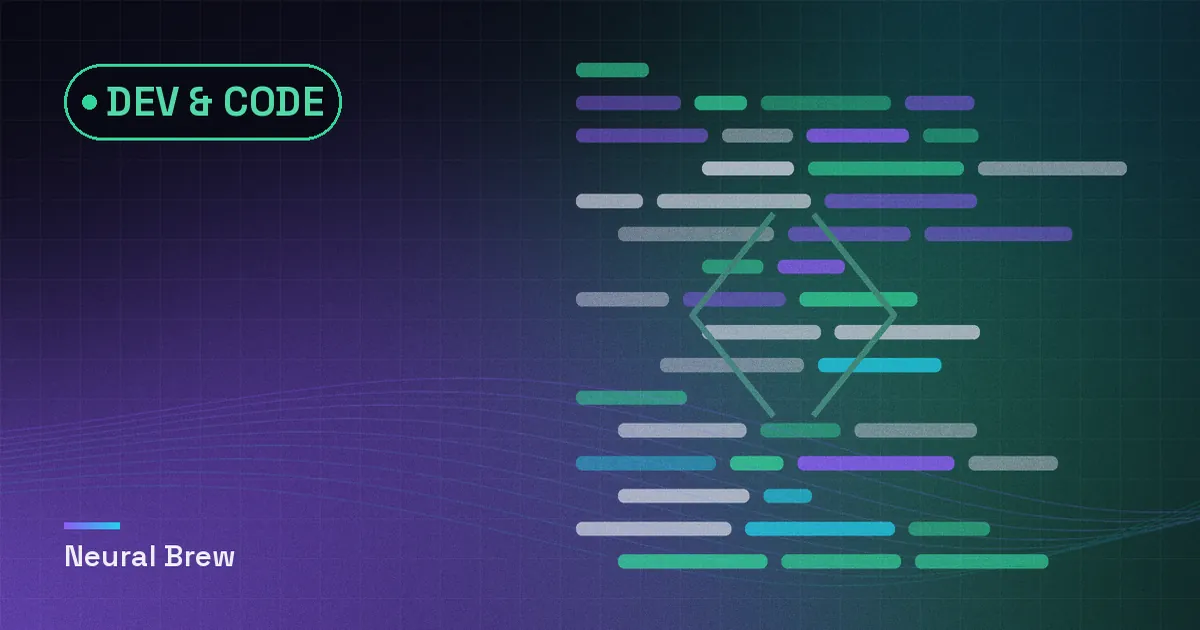 Abstrakte, automatisch erzeugte Illustration für die Rubrik Dev & Code