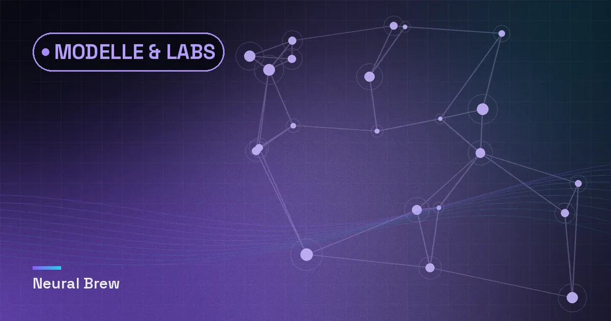 Abstrakte, automatisch erzeugte Illustration für die Rubrik Modelle & Labs