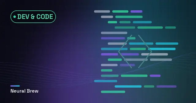 Abstrakte, automatisch erzeugte Illustration für die Rubrik Dev & Code