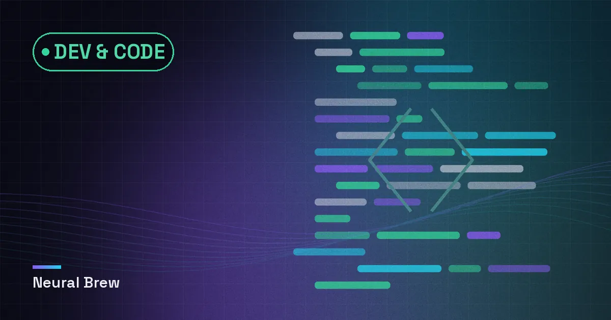 Abstrakte, automatisch erzeugte Illustration für die Rubrik Dev & Code