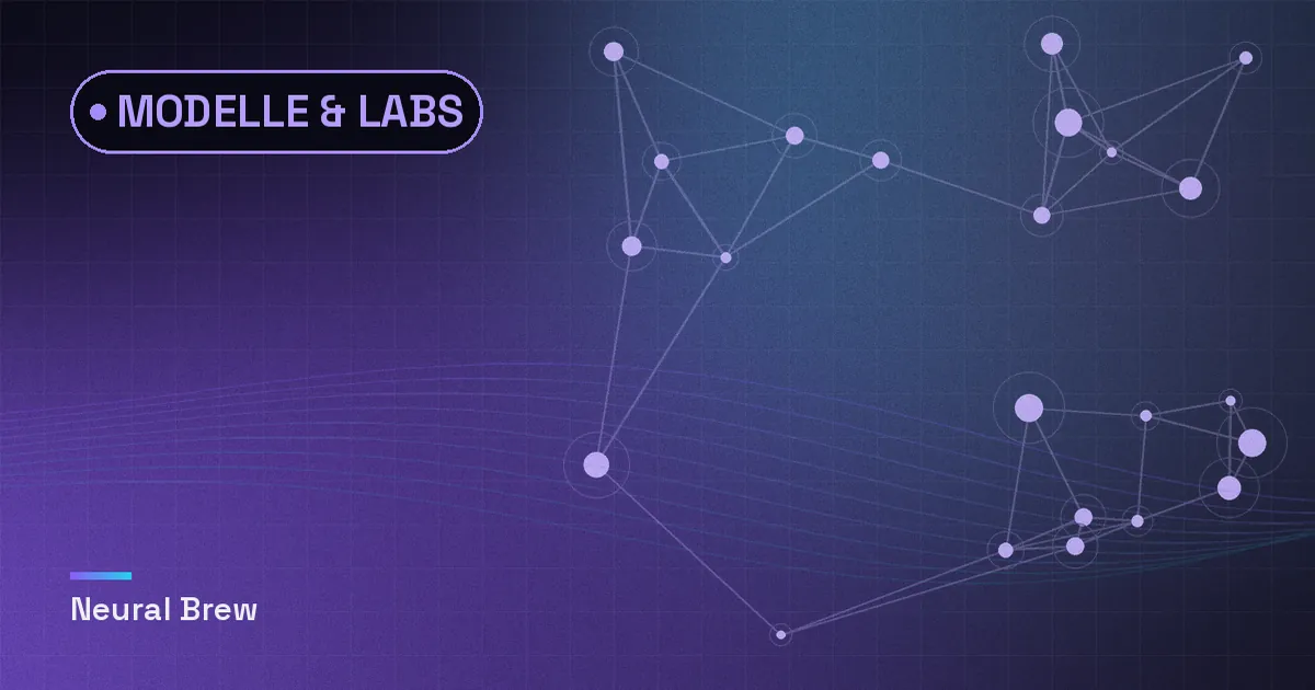 Abstrakte, automatisch erzeugte Illustration für die Rubrik Modelle & Labs