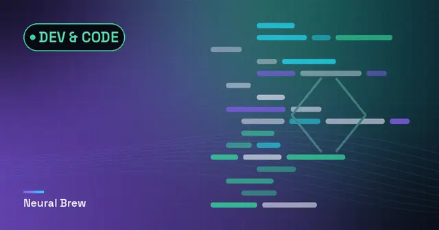 Abstrakte, automatisch erzeugte Illustration für die Rubrik Dev & Code