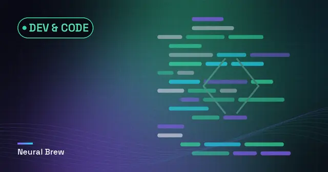 Abstract generated illustration for the Dev & code section