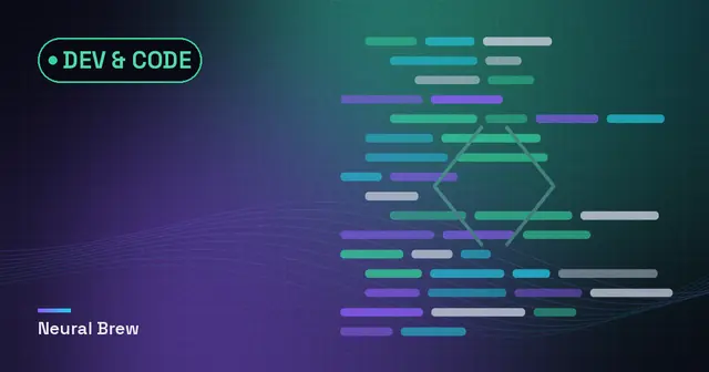 Abstract generated illustration for the Dev & code section