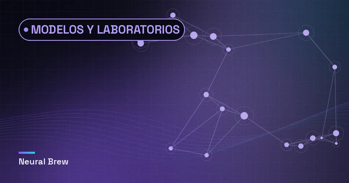 Ilustración abstracta generada para la sección Modelos y laboratorios