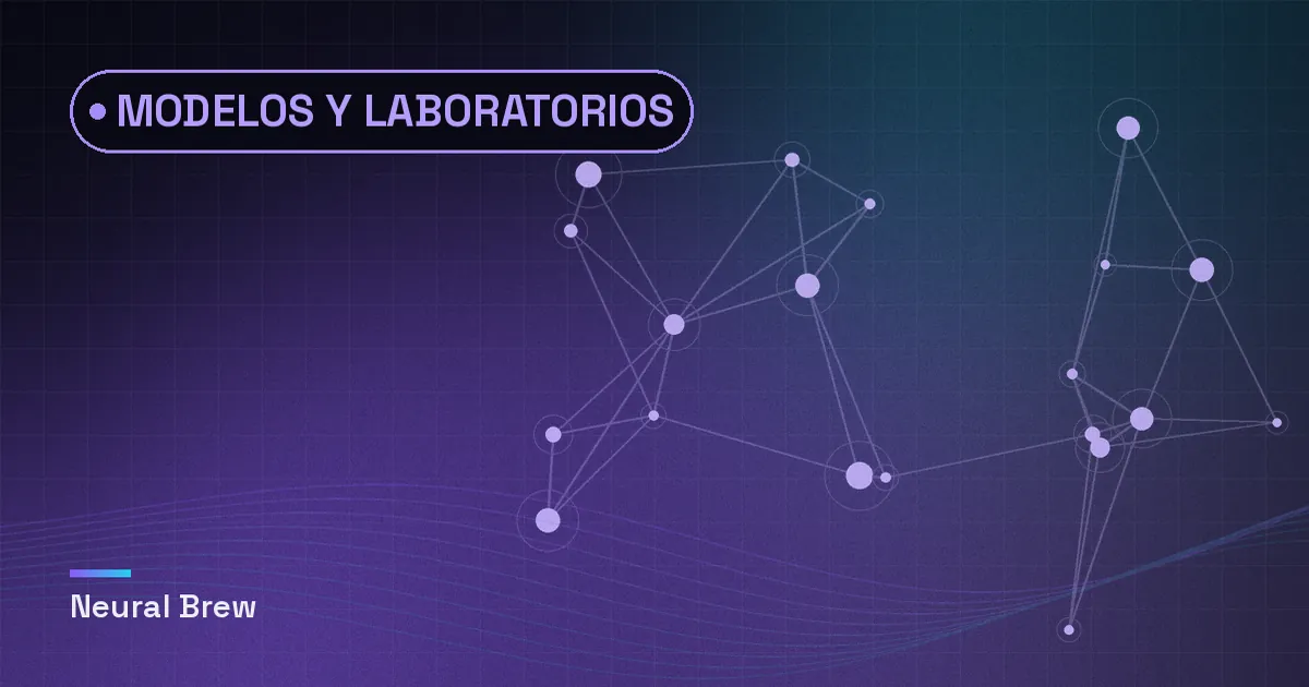 Ilustración abstracta generada para la sección Modelos y laboratorios