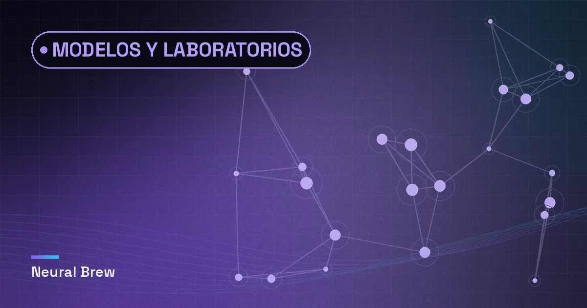 Ilustración abstracta generada para la sección Modelos y laboratorios