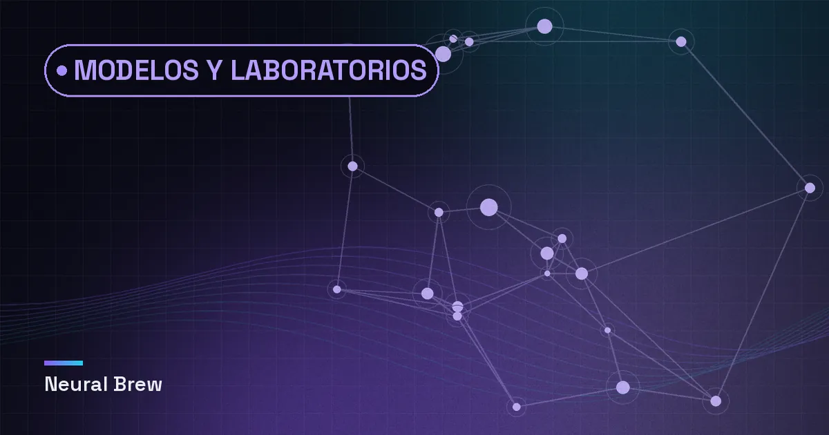 Ilustración abstracta generada para la sección Modelos y laboratorios