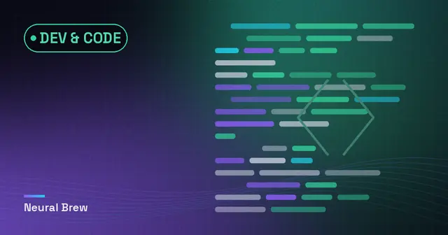 Illustration abstraite générée pour la rubrique Dev & code