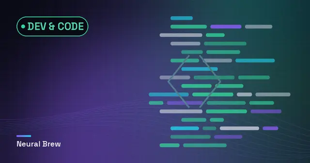 Illustration abstraite générée pour la rubrique Dev & code