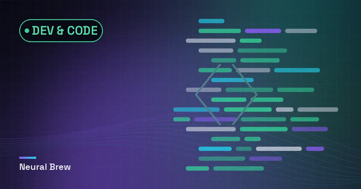 Illustration abstraite générée pour la rubrique Dev & code