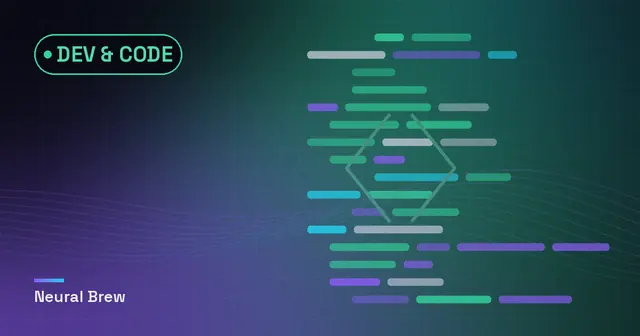 Illustration abstraite générée pour la rubrique Dev & code