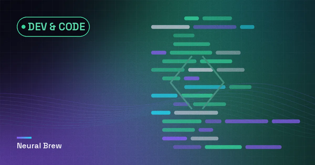 Illustration abstraite générée pour la rubrique Dev & code