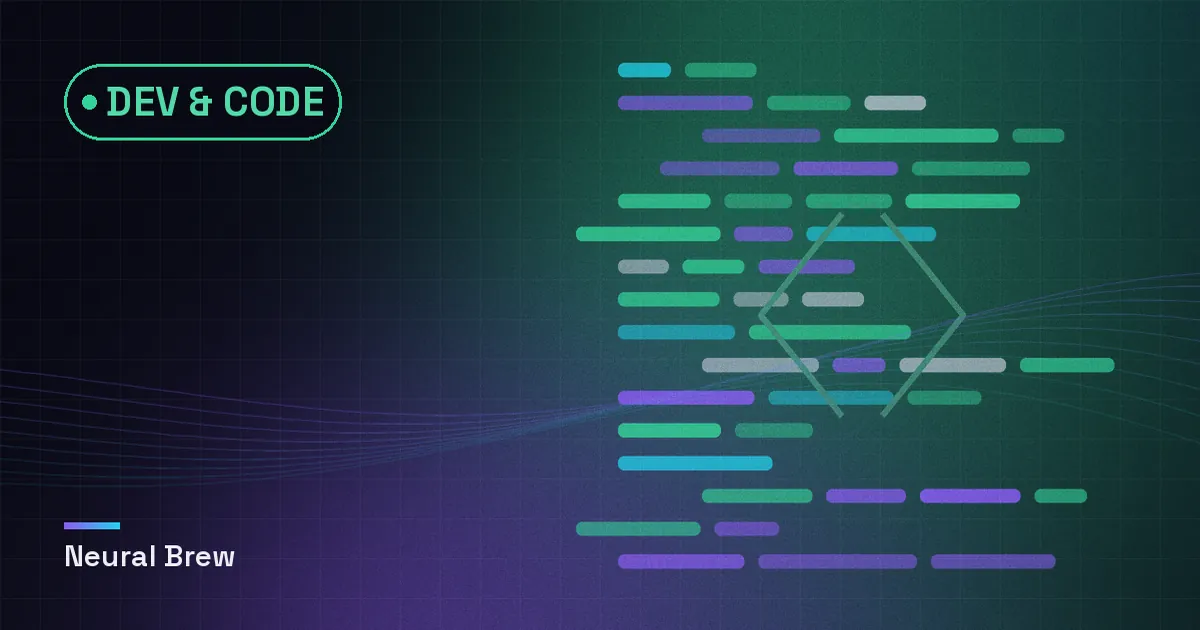 Illustration abstraite générée pour la rubrique Dev & code