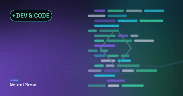 Illustration abstraite générée pour la rubrique Dev & code