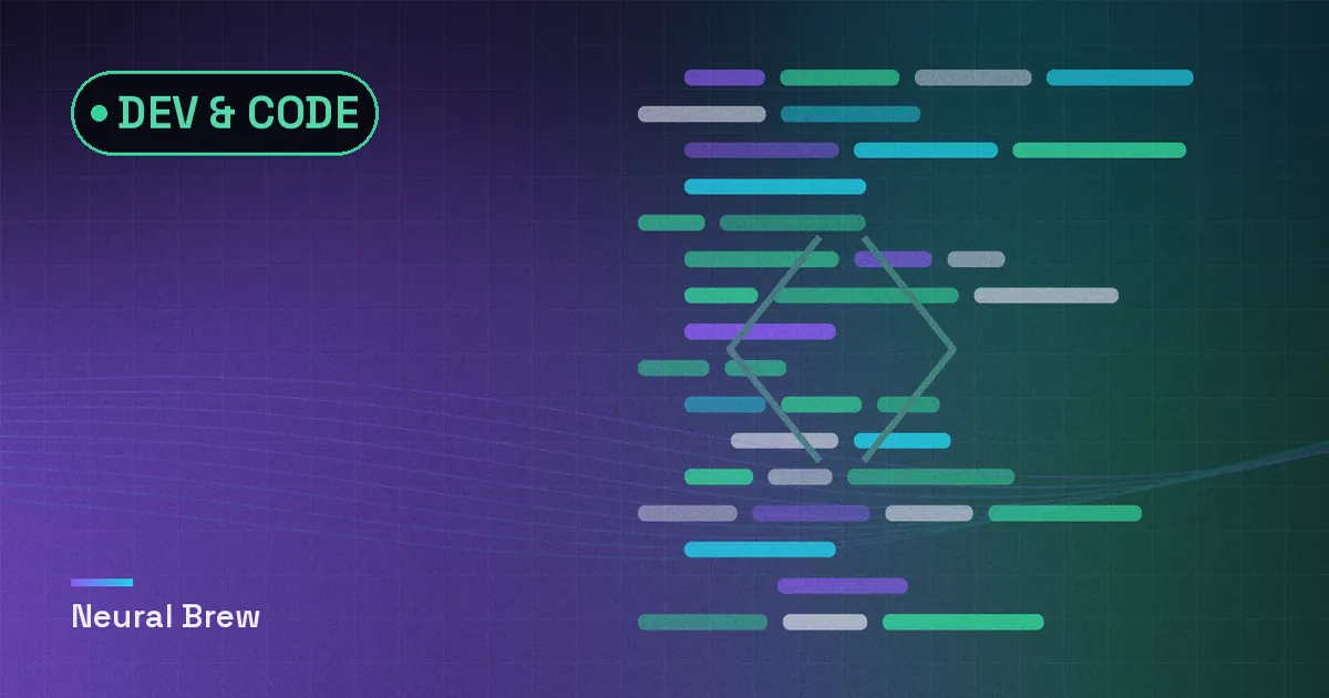 Illustration abstraite générée pour la rubrique Dev & code