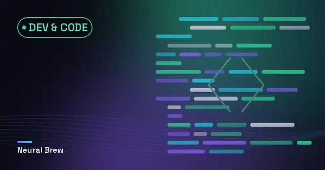 Illustration abstraite générée pour la rubrique Dev & code