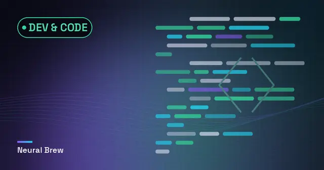Illustration abstraite générée pour la rubrique Dev & code