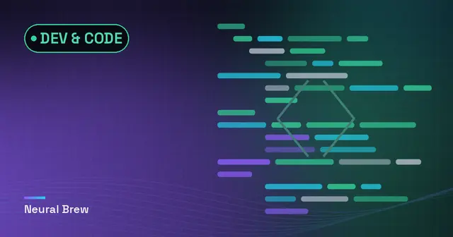 Illustration abstraite générée pour la rubrique Dev & code