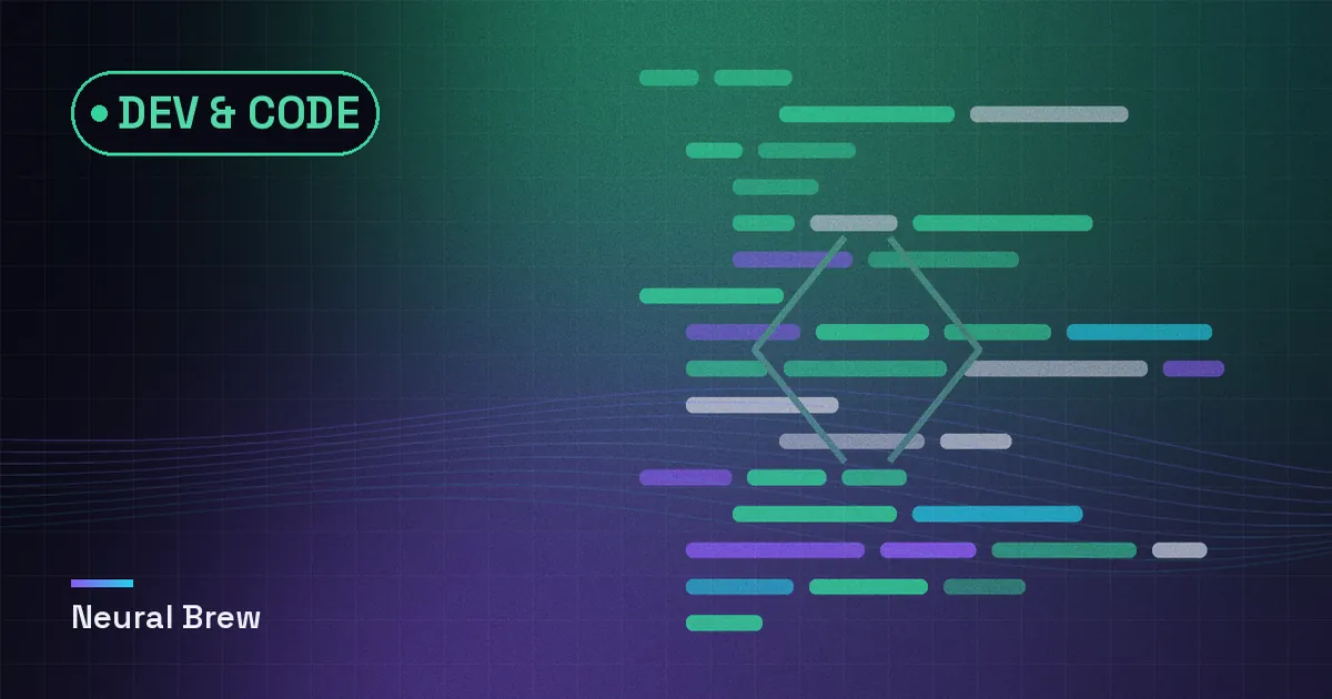 Illustration abstraite générée pour la rubrique Dev & code